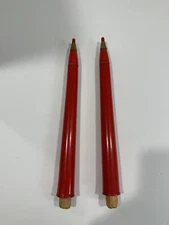 Vintage 1960s Ronson Stardust Butane Candles Pair Orange Never Used