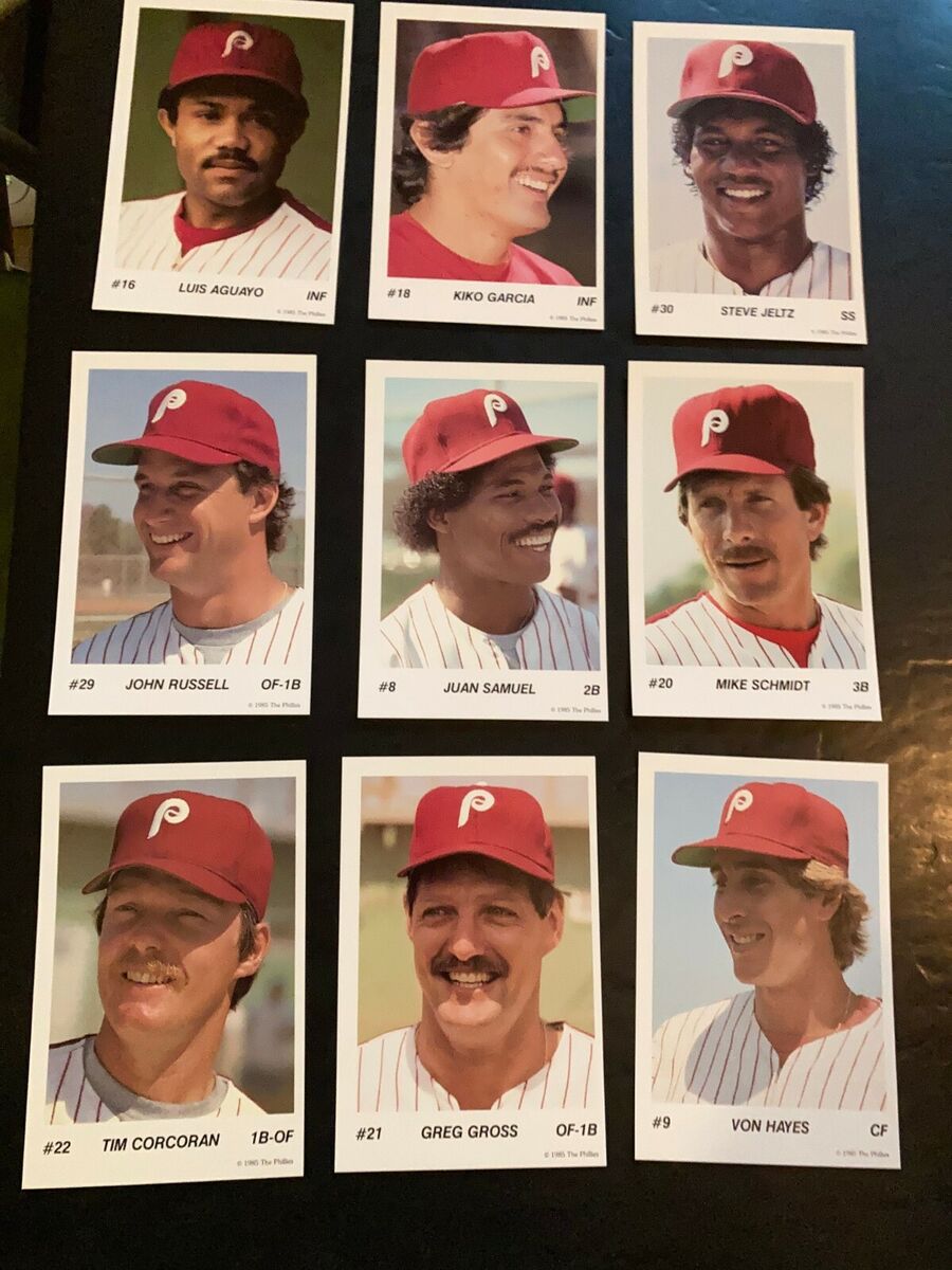 1985 Philadelphia Phillies Tastykake Photo Card Set(2) - 49 Card Set  Includes 2