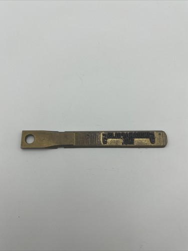 VINTAGE INDIANAPOLIS UNION RAILWAY BRASS TICKET DYE STRIP TRAIN #5