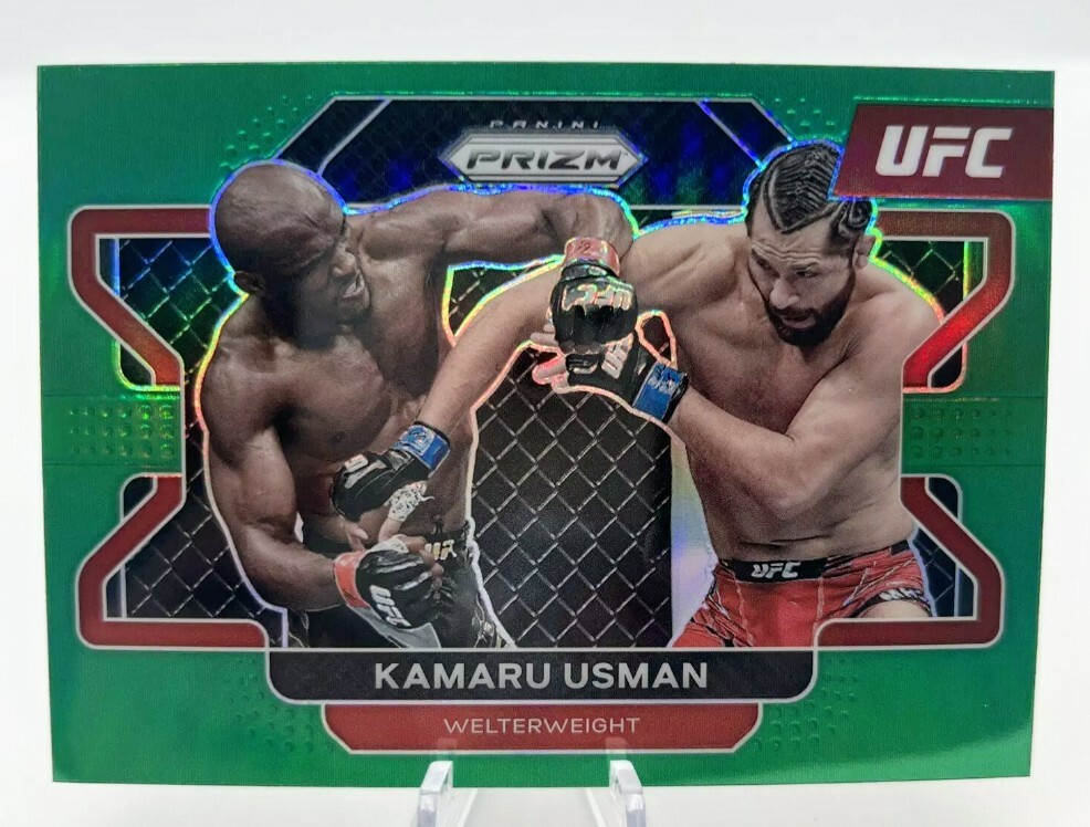 2022 Panini Prizm UFC Kamaru Usman GREEN PRIZM #54