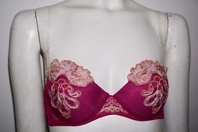 La Perla NWT Pink Embroidered Mesh Strapless Bra &ndash; IT 2 / US 34B