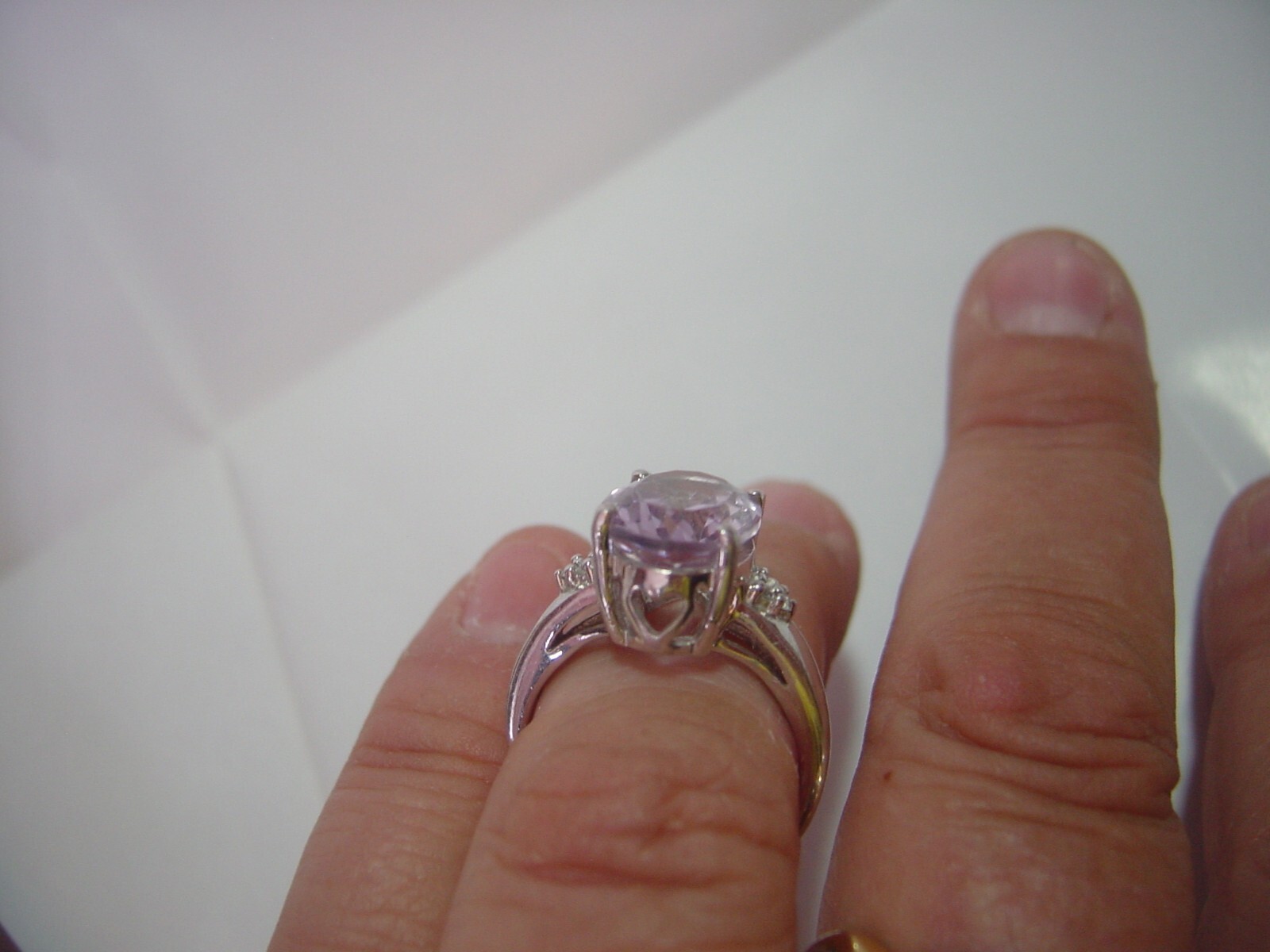 MAGNIFICENT Solid Silver Ring-LARGE VIOLET AMETHY… - image 8