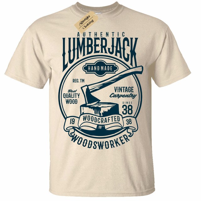 Lumberjack TShirt Mens wood cutter lumber jack wood worker gift eBay