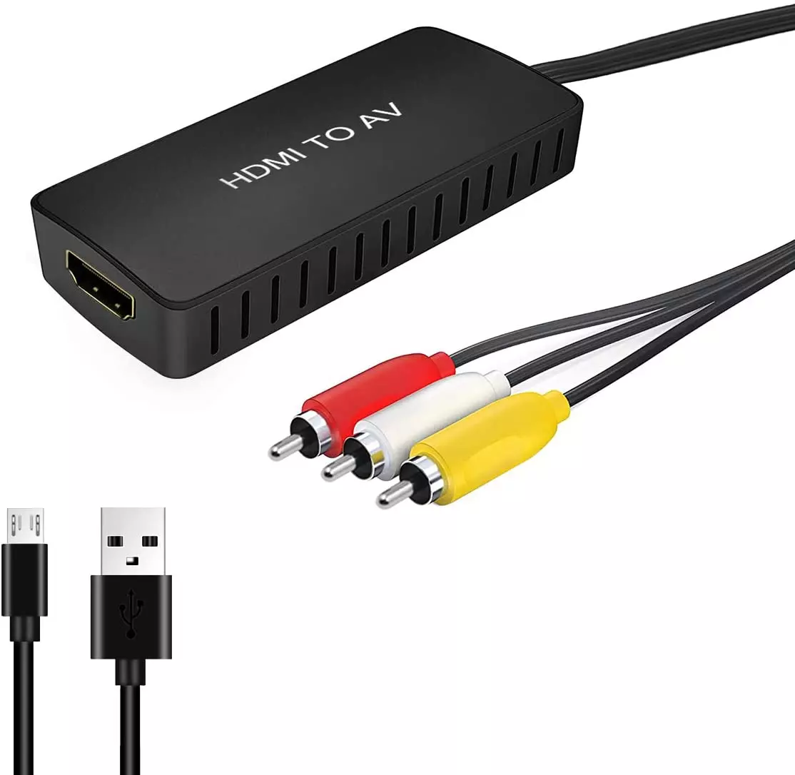 Adaptador Convertidor De Hdmi A Macho Av Rca Convertidor De Audio Y Video