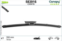 Valeo 583916 Scheibenwischer Flat Flat Wischerblatt FüR Lada, Renault, Smart