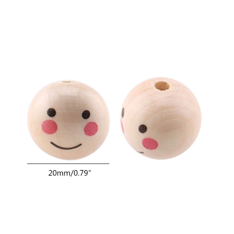 100pcs Natural Smiling Face Beads Loose Beads DIY Jewelry Craft eBay
