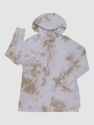 $80 Calvin Klein Performance Women White Tie-Dye Hoodie