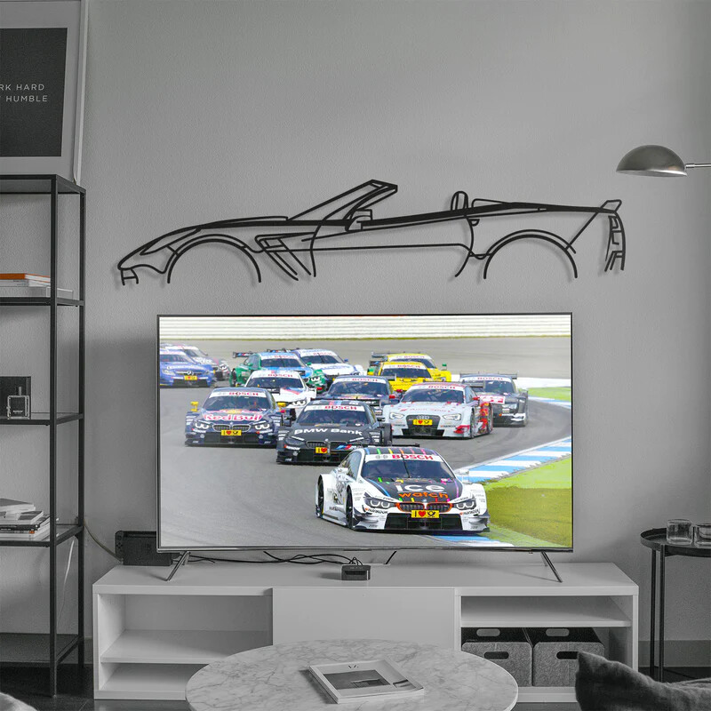 Wall Art Home Decor 3D Acrylic Metal Car Auto Poster USA Silhouette 2016 CORVETT