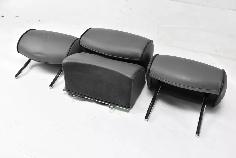 03-13 Maserati Quattroporte Rear Left Right Center Seat Headrest Set Of 3 OEM