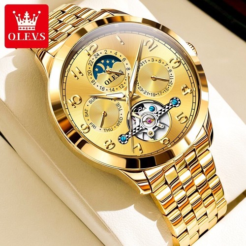 OLEVS Automatic Mechanical Waterproof Luxury Watch Date Men's Wristwatch - Picture 18 of 28