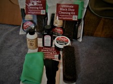 Ultimate Black Shoe Cleaning Kit. Complete shoe care with very high gloss 
