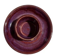 Pottery Personal Chip And Dip Set Signed 1999 Glazed