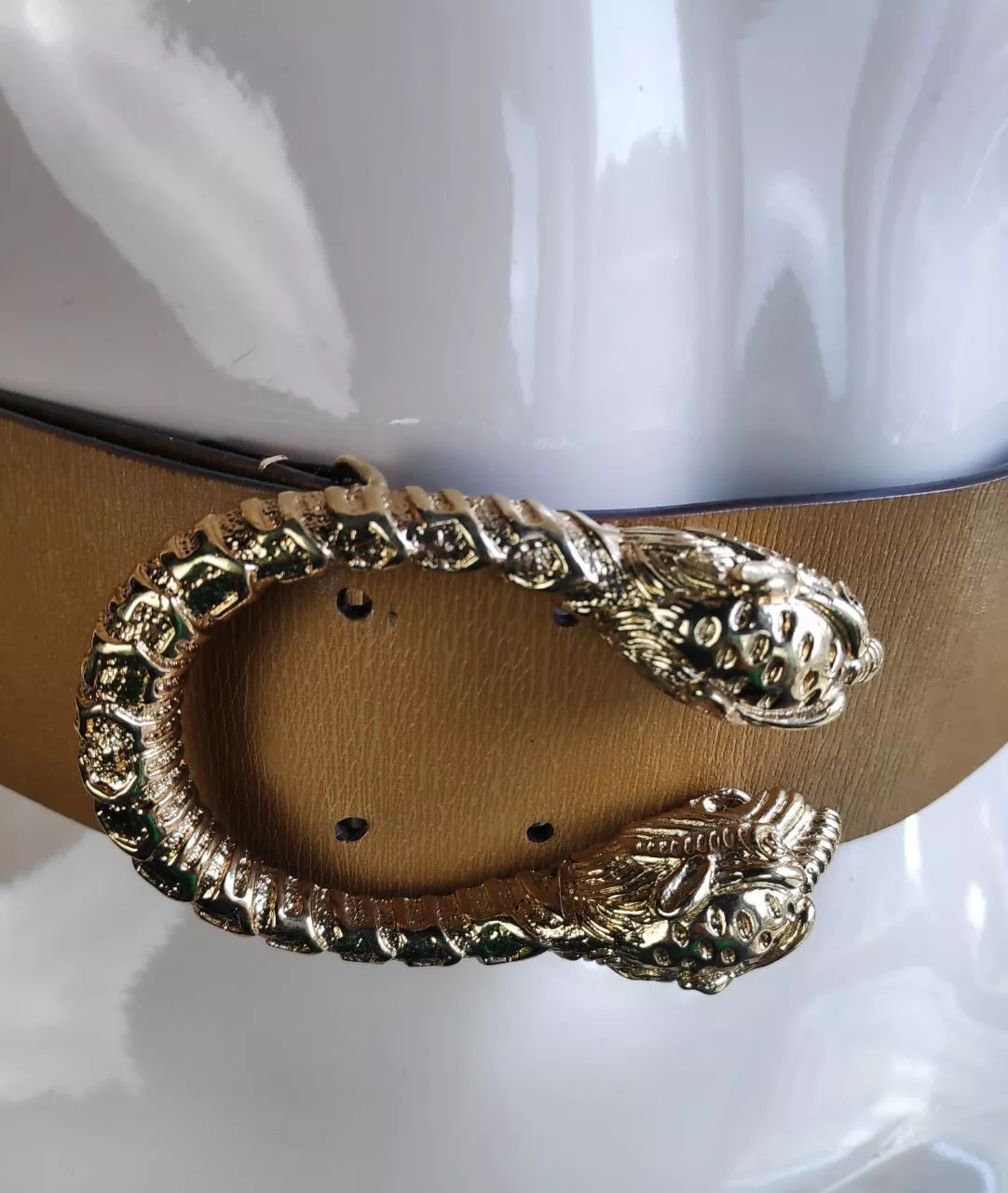 Ceinture femme vintage en cuir véritable Gucci Dionysus avec boucle exclusive non portée