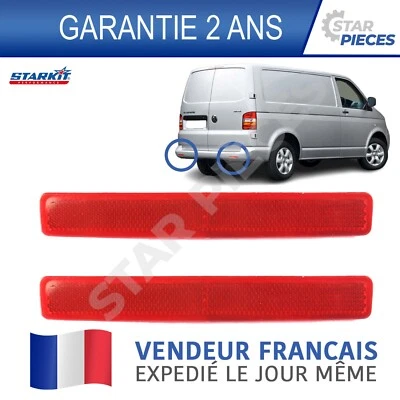 2 CATADIOPTRE REFLECTEUR PARE CHOC ARRIERE VW TRANSPORTER T5 7E0945105 7E0945106