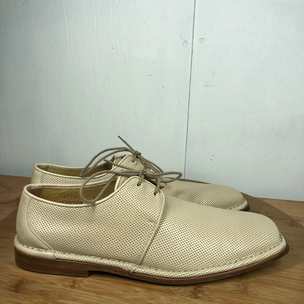 BRUNO MAGLI Whiskey Domasco Cap Toe Shoes Men 9.5 M Tan Beige Leather Sole Italy Brown Bruno Magli Shoe Cap toe Lace up - 217.5000 main image 3