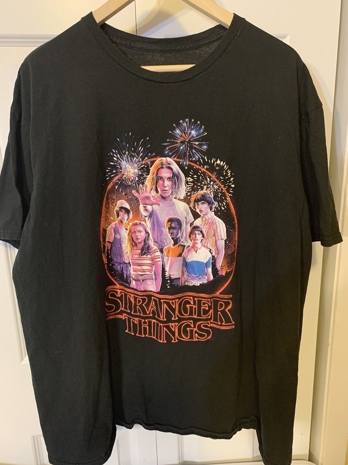 Stranger Things Mens Sz 2XL Black Red T Shirt image 5