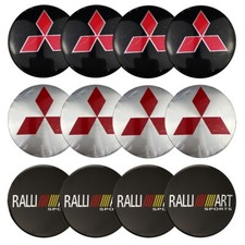 For Mitsubishi Ralliart Grandis Pajero Outlander Metal Hub Cap Sticker 56mm 4Pcs