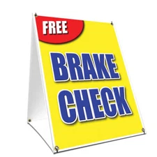 Free Brake Check Yard Sign & Stake outdoor plastic coroplast window