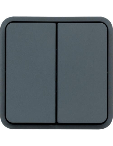 Double poussoir Hager cubyko WNA044 gris résoudra vos problèmes d'humidité IP55