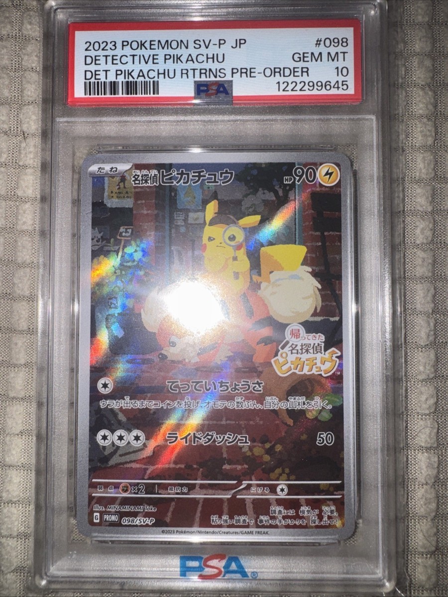 Pokémon Pikachu TCG Promo Card PSA 10 Detective Pikachu Returns