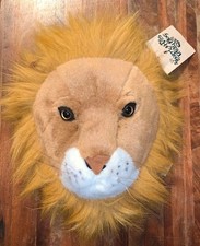 Vintage RARE Plush Lion Head Wall Hanging Beverly Hills Teddy Bear Company NWT