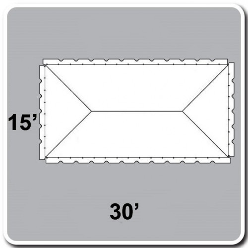 15x30 Commercial Heavy Duty Replacement Top White Event Canopy for Frame Tent
