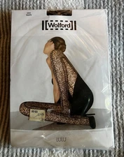 Rare Wolford Lulu Tights Small Sahara Black Tiger Look NEW NIP