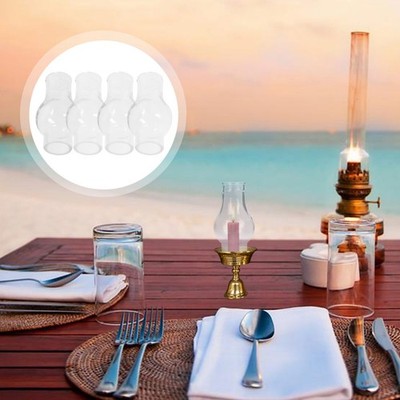 4 Pcs Glas Lampenschirm Kerosin -Lampenzubehör Kerosinlampenschornstein
