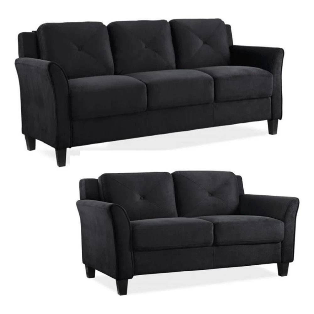 2 Piece Living Room Sofa and Loveseat Set in Black
Opens in a new window or tab
