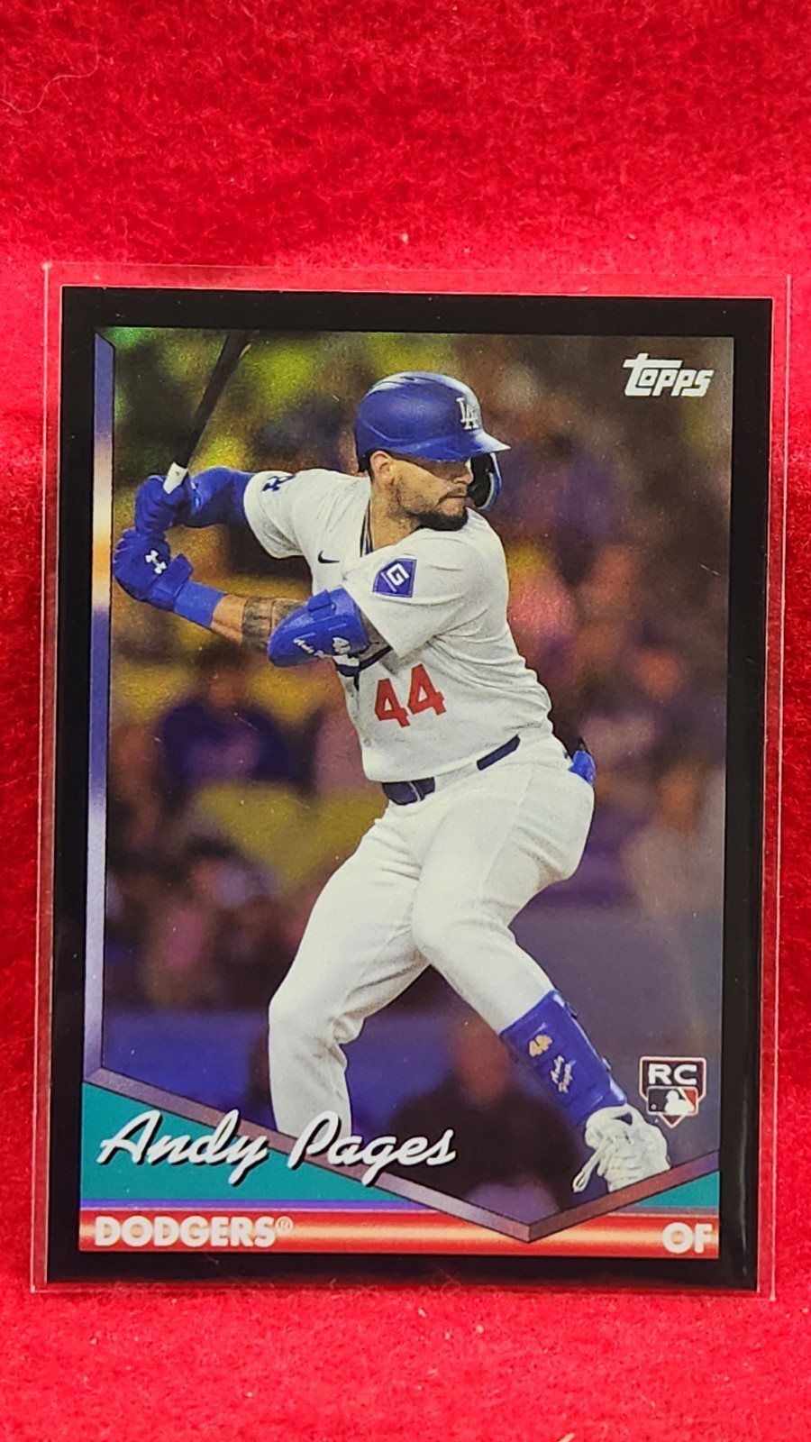 2024 Topps Archives Andy Pages Black Foilboard Parallel Rookie Card #295