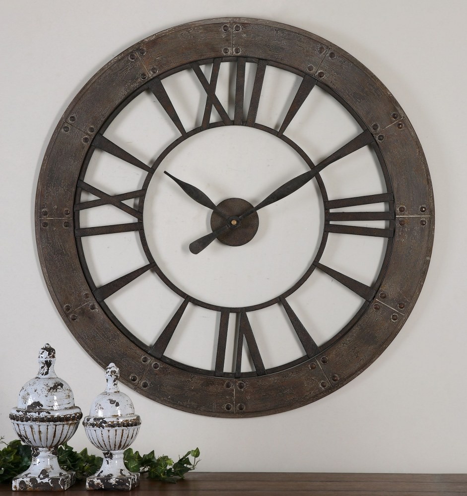 Uttermost - Wall Clock - Clocks - Ronan  - 40 inch Wall Clock - 40 inches wide