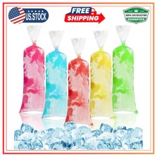 100 Ice Candy Plastic Bags 4x12 Disposable Bolis Ice Pop Bags Freezer Pouches