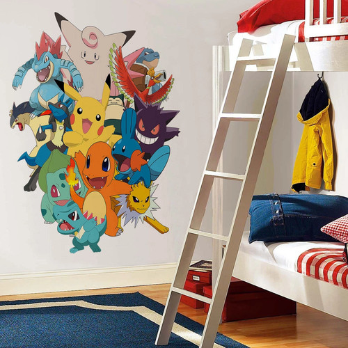 Pokemon Collage - Wall Sticker Removable Decal Home Decor Art Mural 120x90 cm 3D
