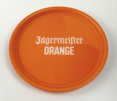 Jägermeister Liqueur Serving Tray ORANGE Rubberized Gastronomy Waiter Tray Bar 9556