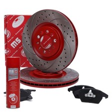 Bremsscheiben + Bremsbeläge + Bremsenreiniger vorne für AUDI A1; SEAT IBIZA; VW