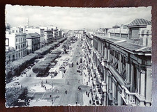 Cartolina Bari Corso Cavour Animata e Viaggiata nel 1955