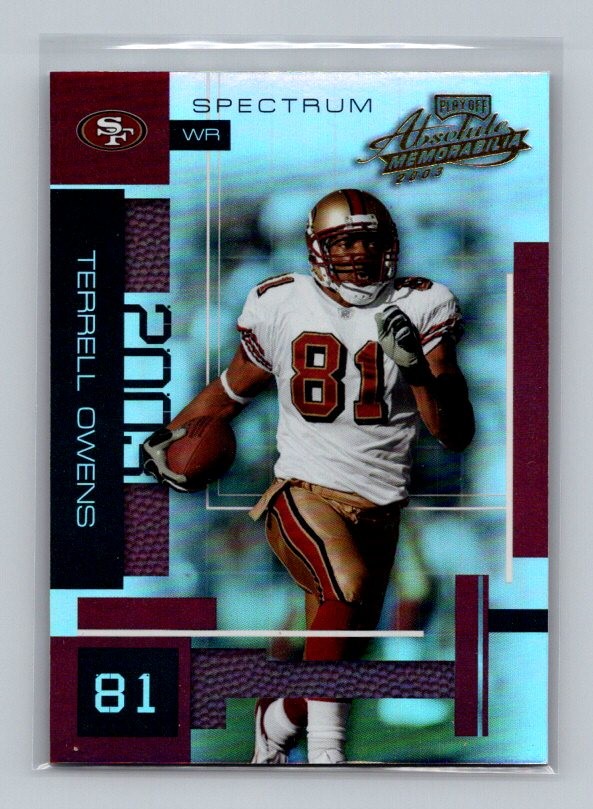 Terrell Owens 2003 Playoff Absolute Memorabilia Spectrum #87 #/150 49ers