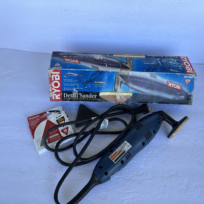 #ad RYOBI ELECTRIC CORDED 3quot;inch Model DS11008 Corner Sander. Tested working $10.00