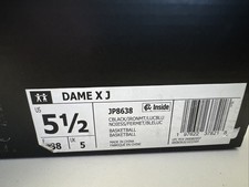 JP8638 Adidas DAME XJ Size 5.5 Black Iron Blue