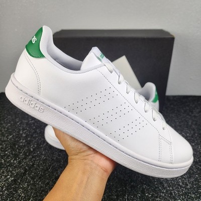 NEW Adidas Advantage White Green Sneakers Men s Size 11.5 Casual Tennis Shoes