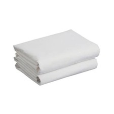 CUDDLES COLLECTION TWO COT JERSEY FITTED SHEETS 60X120cms WHITE