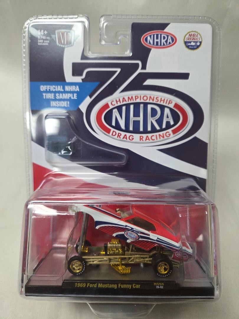 M2 Machines HS66 NHRA 1969 Ford Mustang Funny Car 75th Anniversay