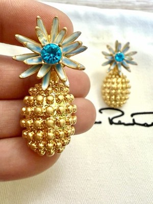Oscar de La Renta Ananas Ohrringe 