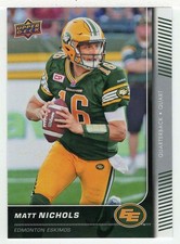 Matt Nichols - Edmonton Eskimos (CFL Football Card) 2015 Upper Deck # 63 - Mint