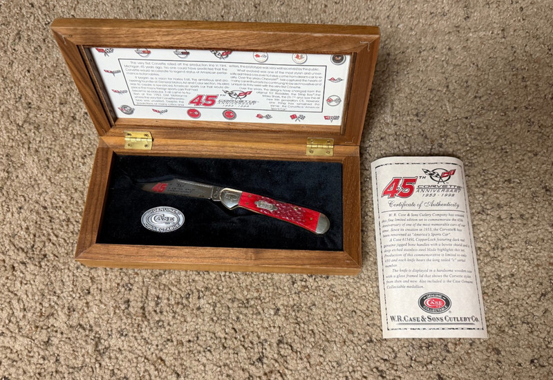 Case XX Chevrolet Corvette 45th Anniversary Commemorative Limited Edition Knife