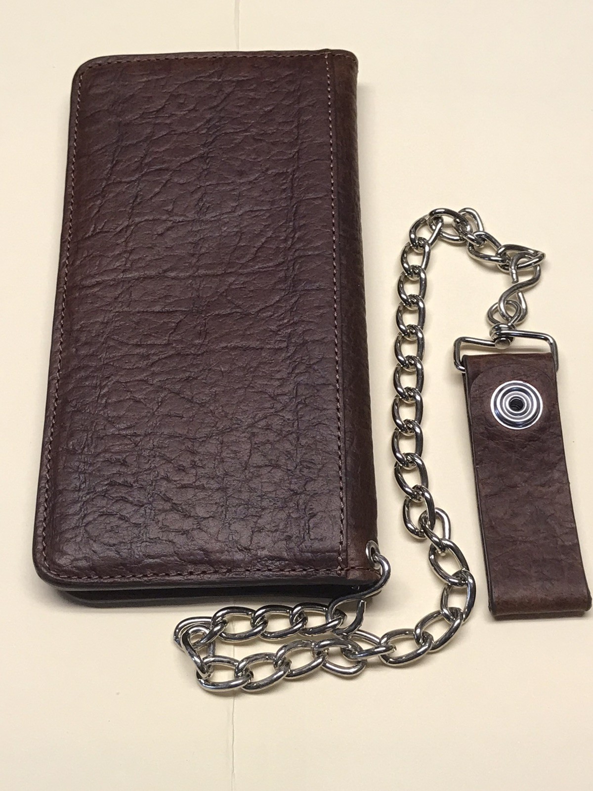 RARE -  7" X 3 1/2" -  DULUTH MEN'S BISON BI-FOLD CHAIN WALLET -  BIKER TRUCKER image 2