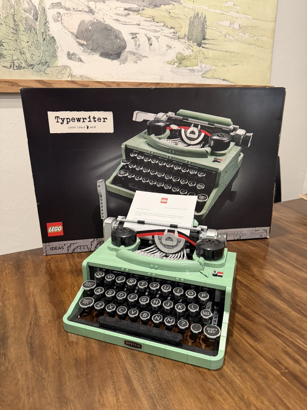 LEGO Ideas: Typewriter (21327) Complete w/ Instruction Manual & Letter Sheet