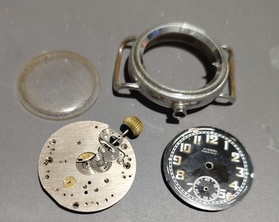 vintage Lanco BIG PILOT FLIGER www2 missing back case steel for parts to restore