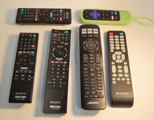 Lot of Six Remotes, Sony, Apple, Bose, Sansui...