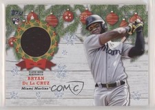 2022 Topps Holiday Mega Box Relics Blue Metallic 76/99 Bryan De La Cruz 0q1p